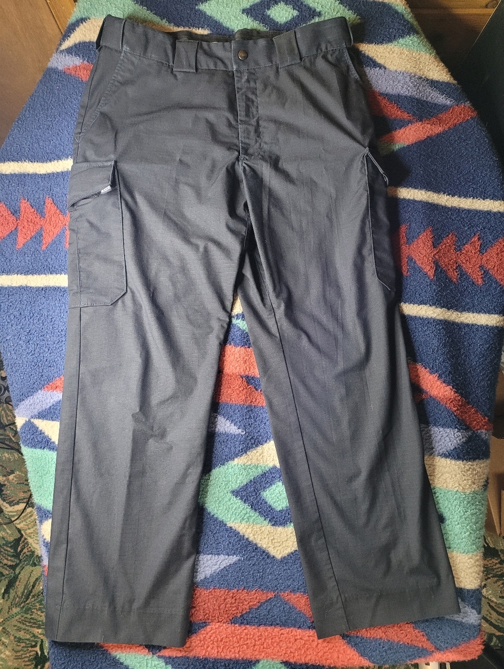 5.11 511 Tactical Cargo Pants Mens 36 x 29.5 Navy Blue Ripstop Workwear Outdoor